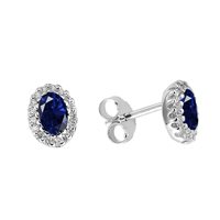 Orecchini Gazzola Gioielli Donna in Oro bianco Zaffiro 1.28 Ct OR-2594G-8-1-FG75-4-Z-OV-T-F-VS - OR-2594G-8-1-FP35-4-Z-OV-T-G-SI
